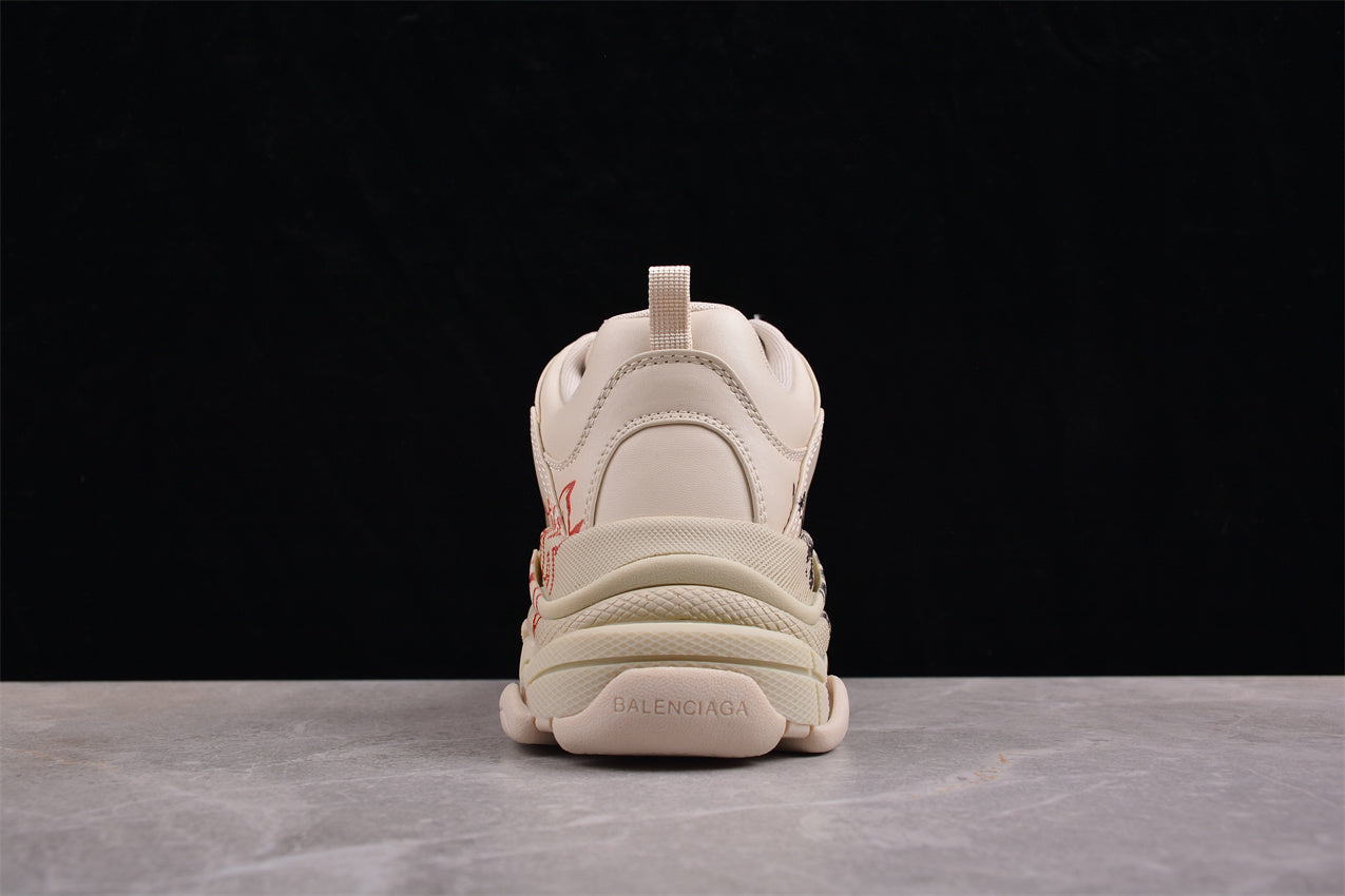 Balenciaga Triple S DIY METAL – Cream/Red - Best Reps Website 2025