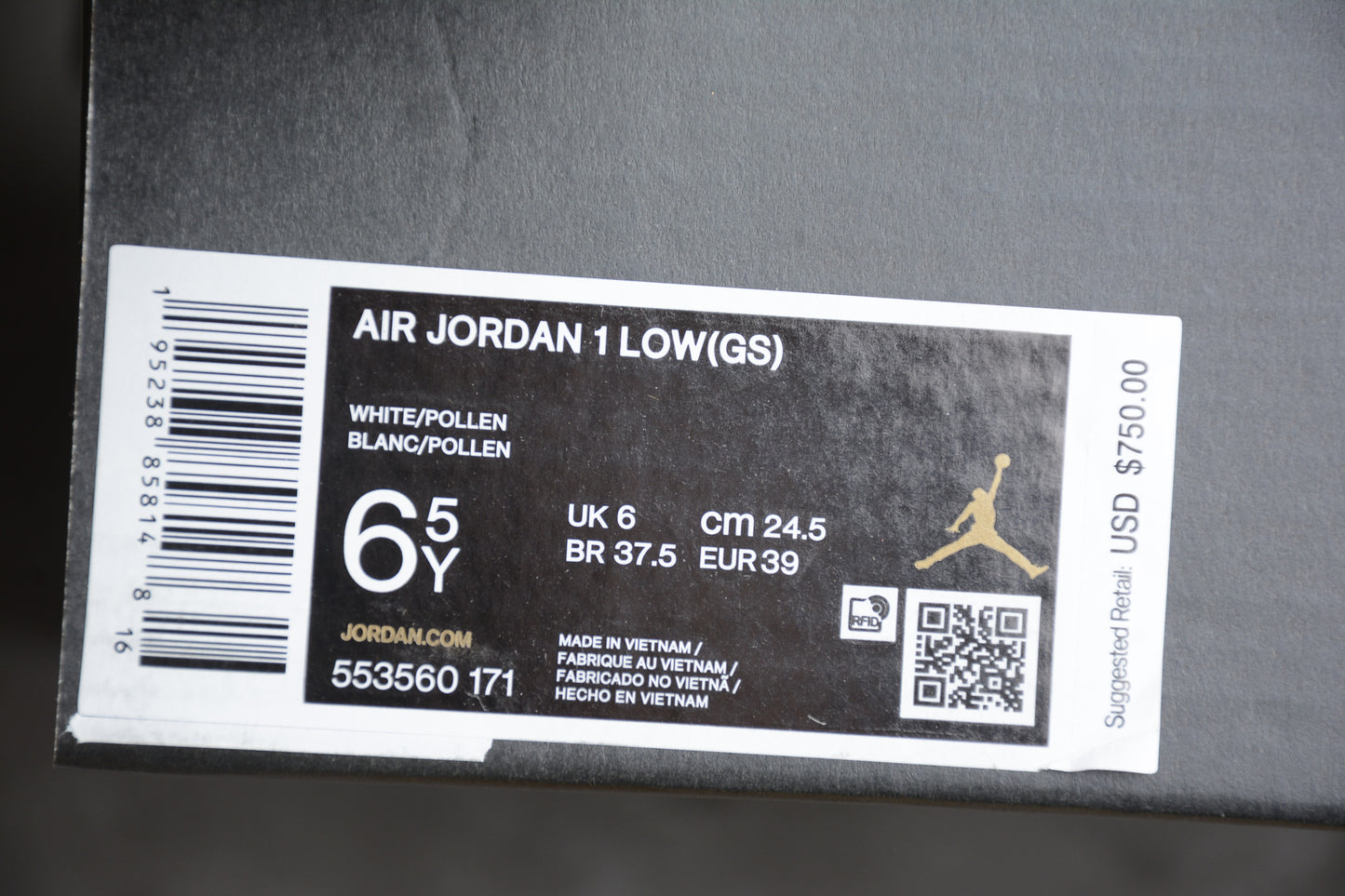 Air Jordan 1 Low Pollen 553560-171 - Best Reps Website 2025