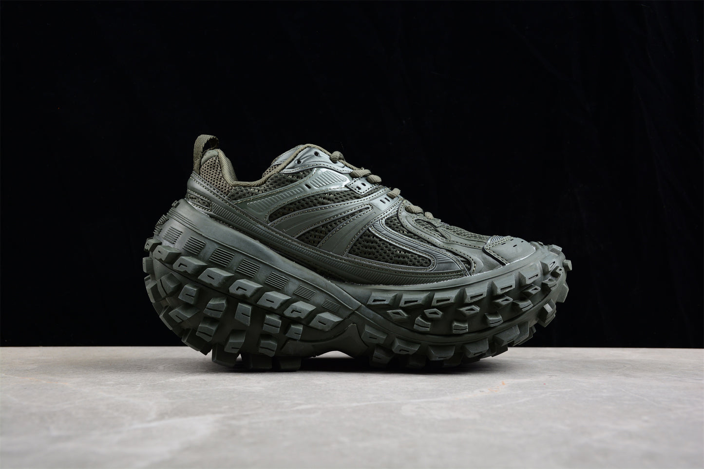 Balenciaga Defender Rubber Platform Sneakers in Khaki - Best Reps Website 2025
