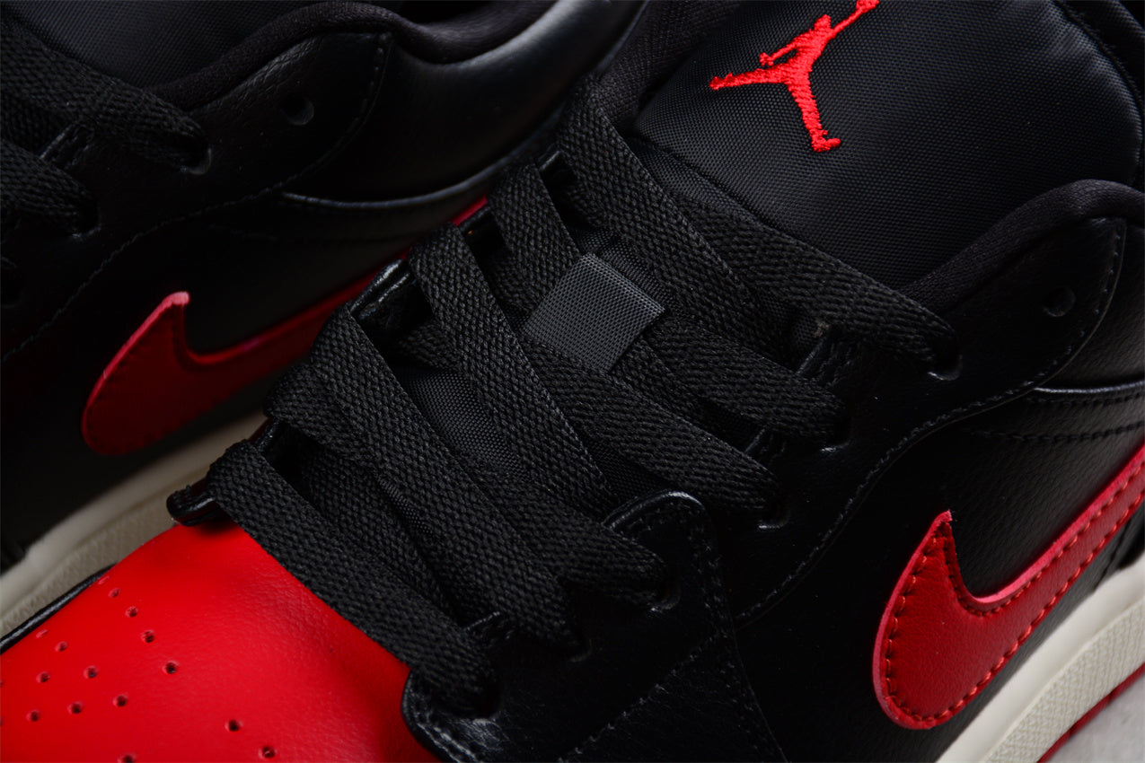 Nike Air Jordan 1 Low "Bred Sail Black Red" - Best Reps Website 2025