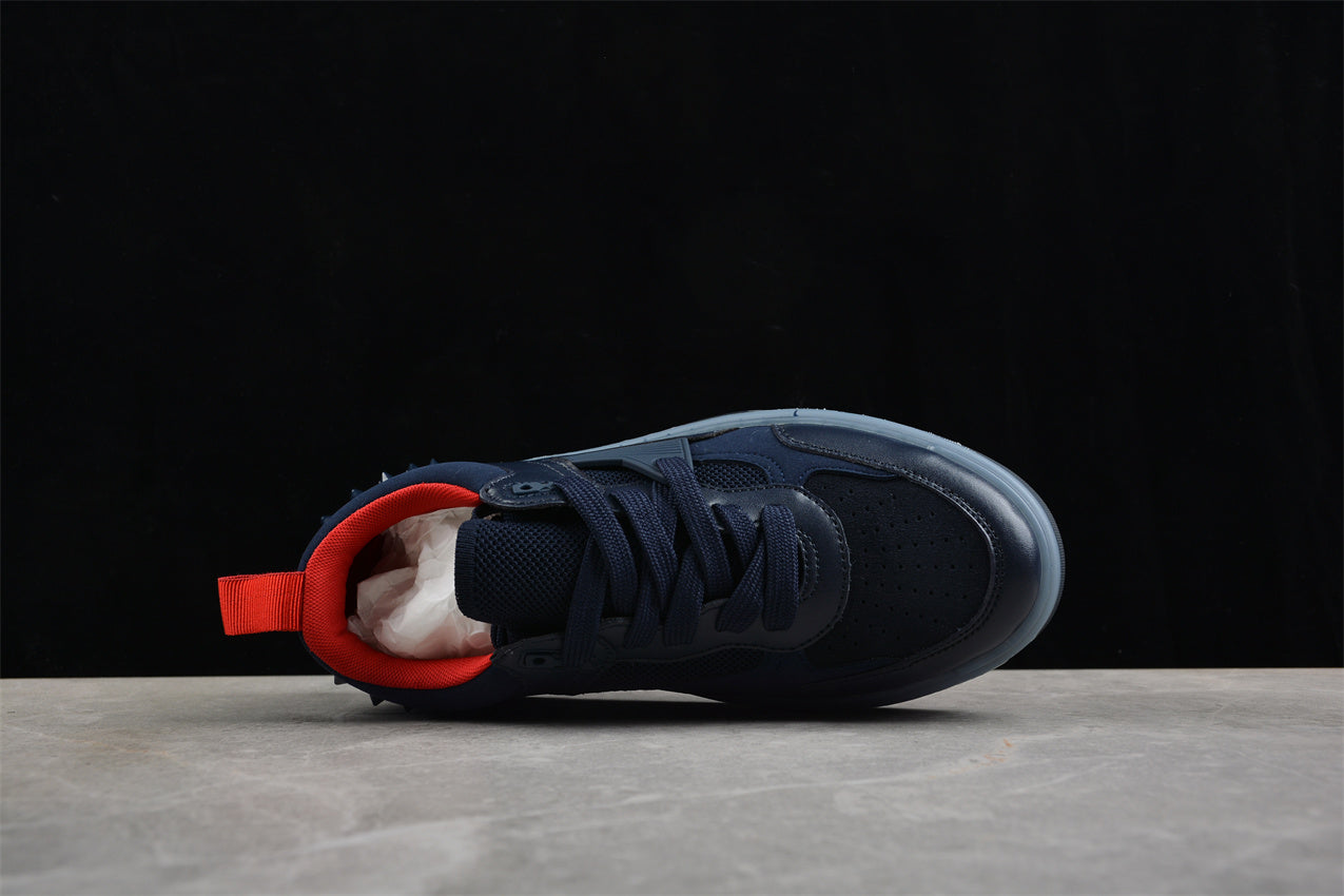 Christian Louboutin Astroloubi Lace-Up Sneakers in Navy Blue - Best Reps Website 2025