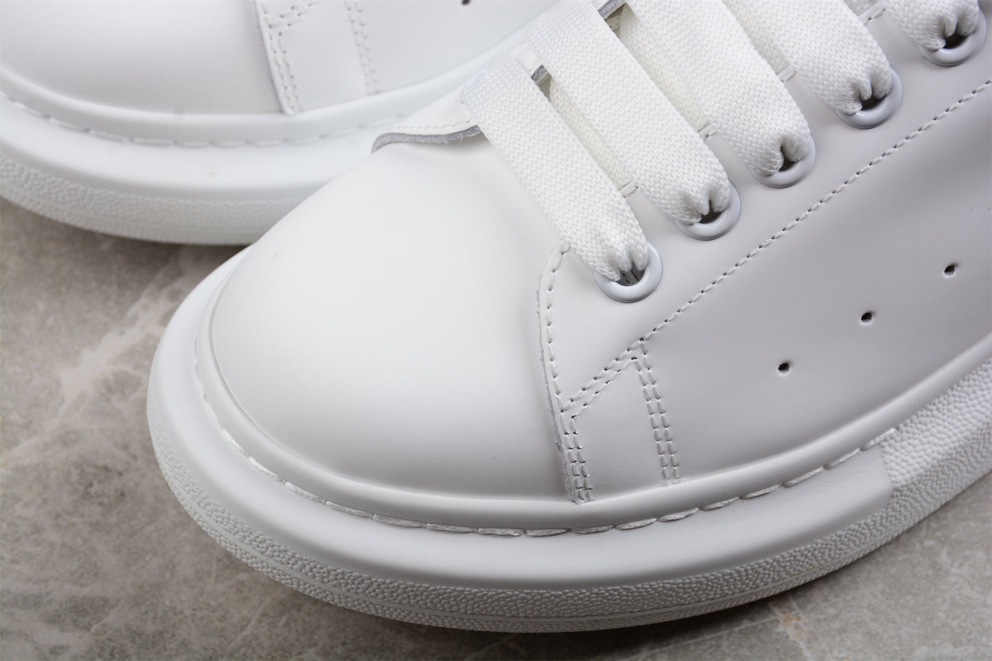 Alexander McQueen Oversized Sneaker in White/Navy - Best Reps Website 2025