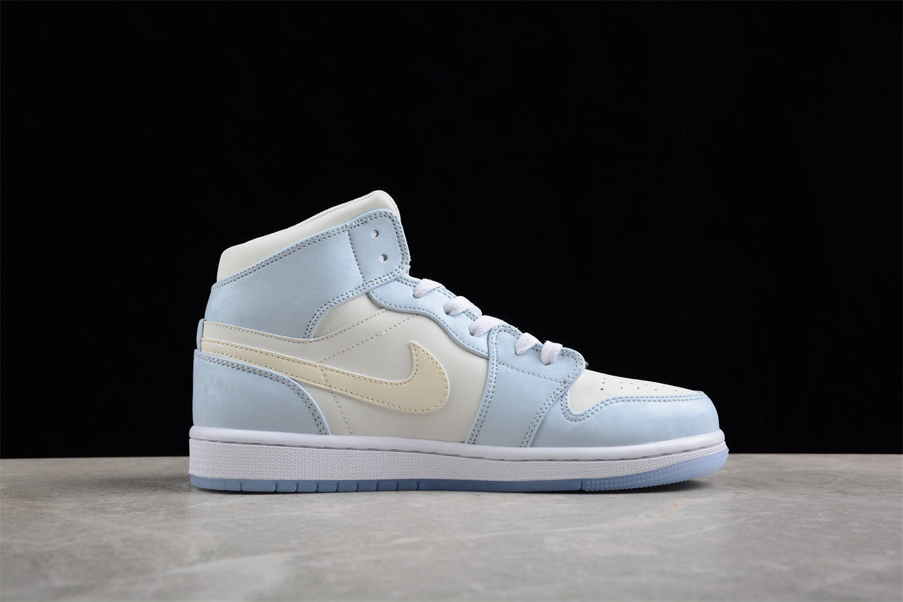 Air Jordan 1 Mid SE "Glitter Swoosh / Ice Blue" - Best Reps Website 2025