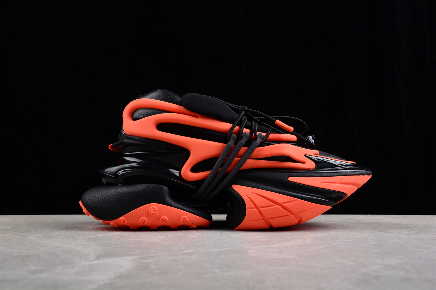 Balmain Unicorn Sneakers in Black/Orange – Neoprene & Leather - Best Reps Website 2025