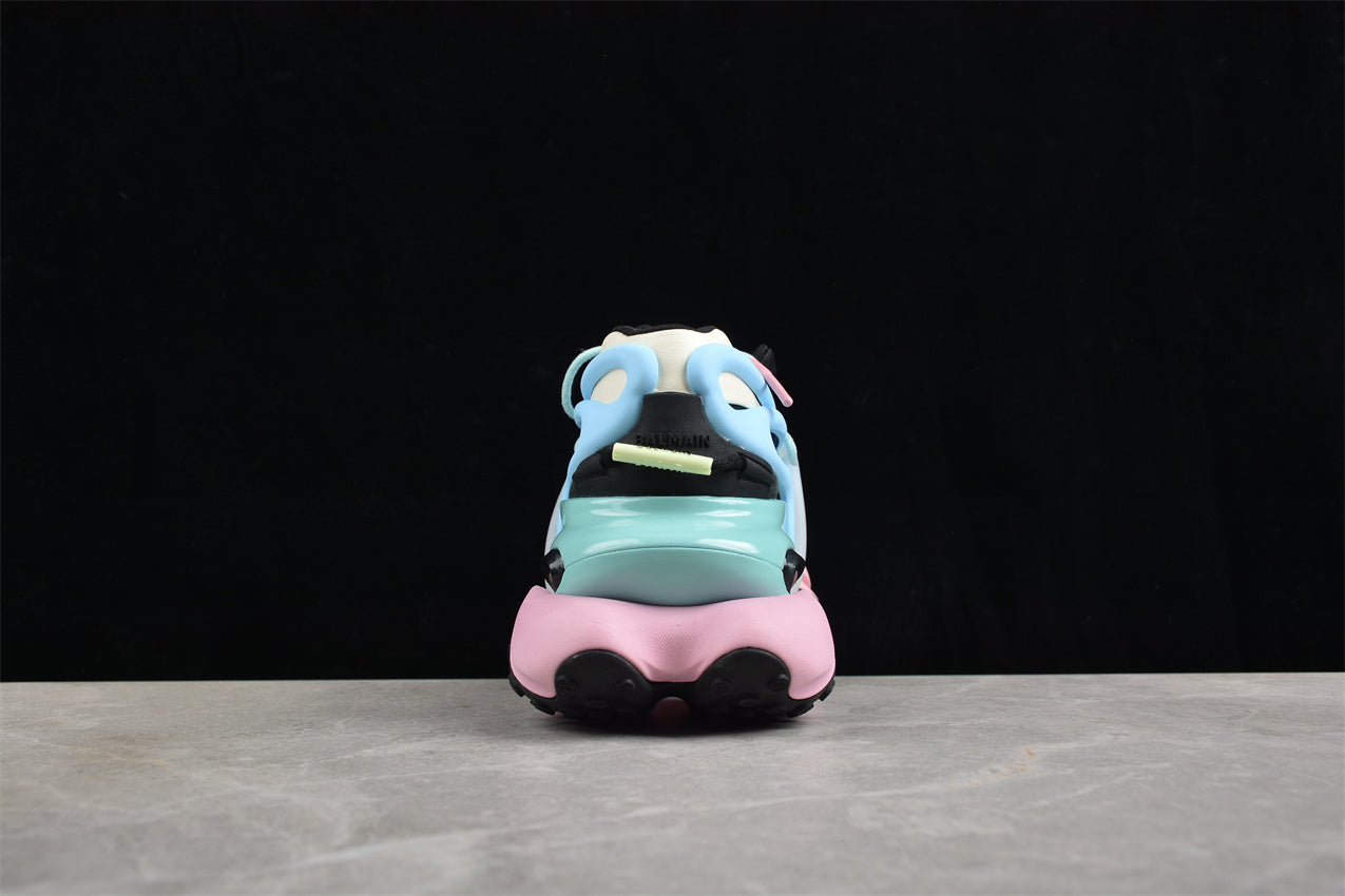 Balmain Unicorn Sneakers Black Sky Blue – Neoprene & Leather