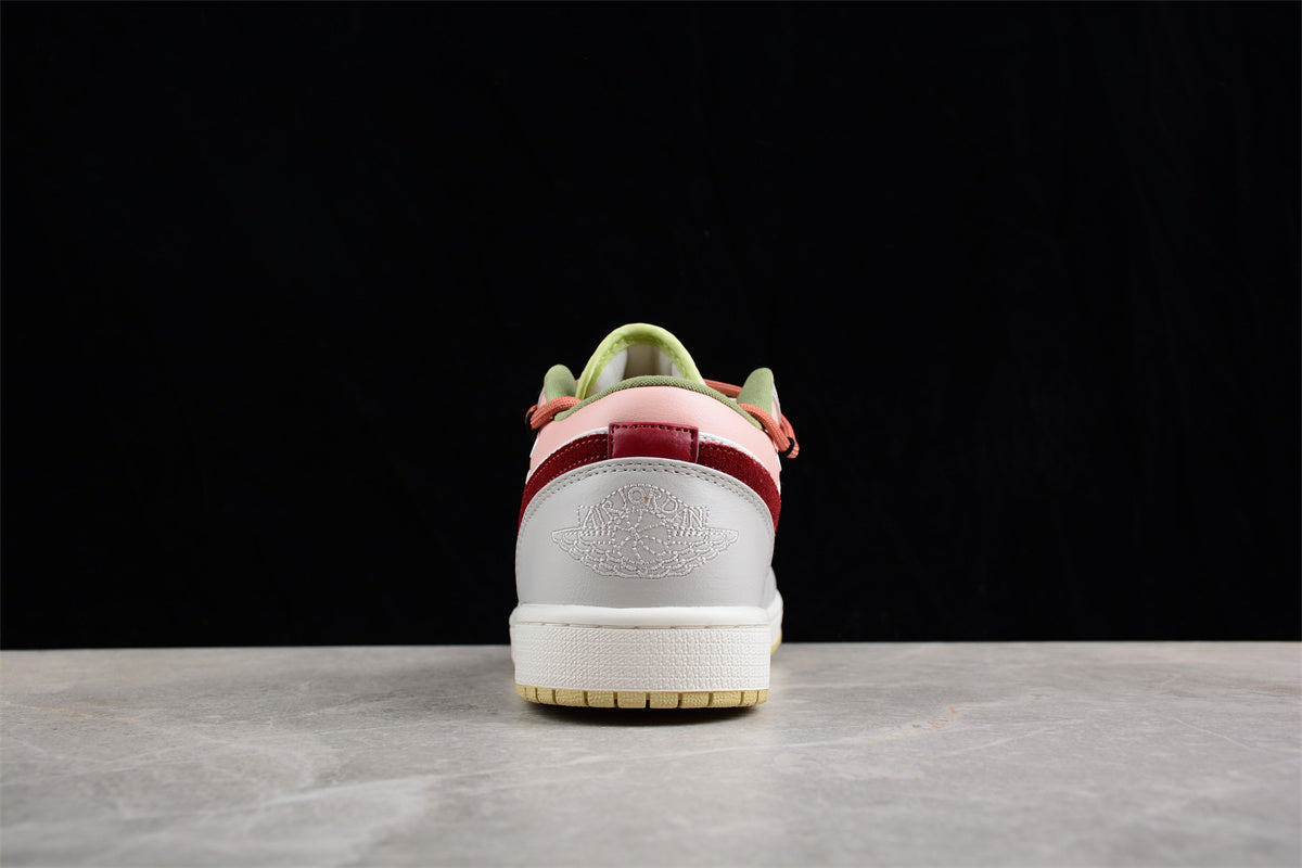 Custom Air Jordan 1 Low White Grey Pink - Best Reps Website 2025