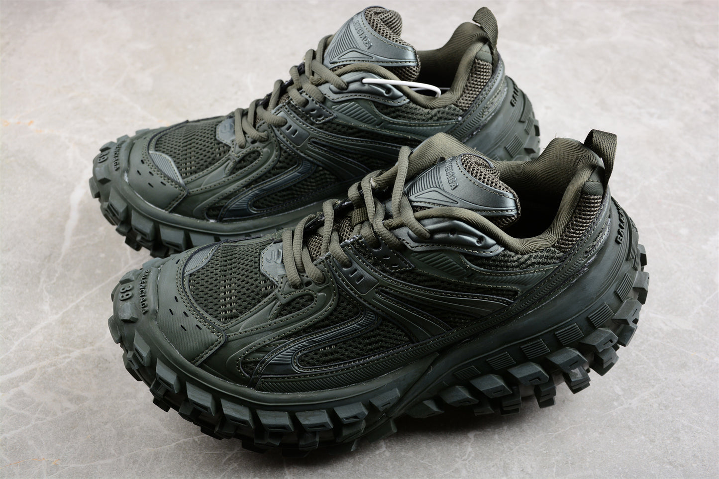 Balenciaga Defender Rubber Platform Sneakers in Khaki - Best Reps Website 2025
