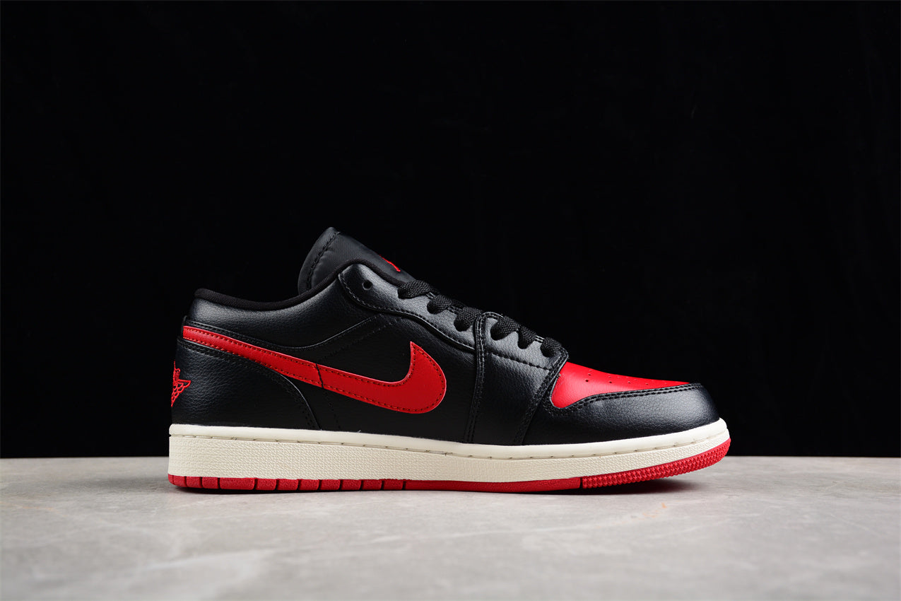 Nike Air Jordan 1 Low "Bred Sail Black Red" - Best Reps Website 2025