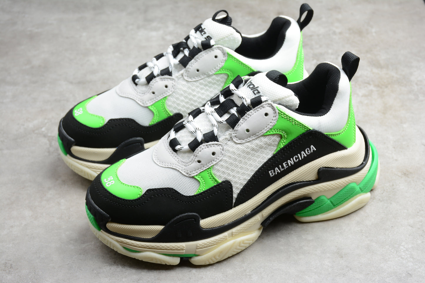 Balenciaga Triple S Sneaker 'White Green Fluo' - Best Reps Website 2025