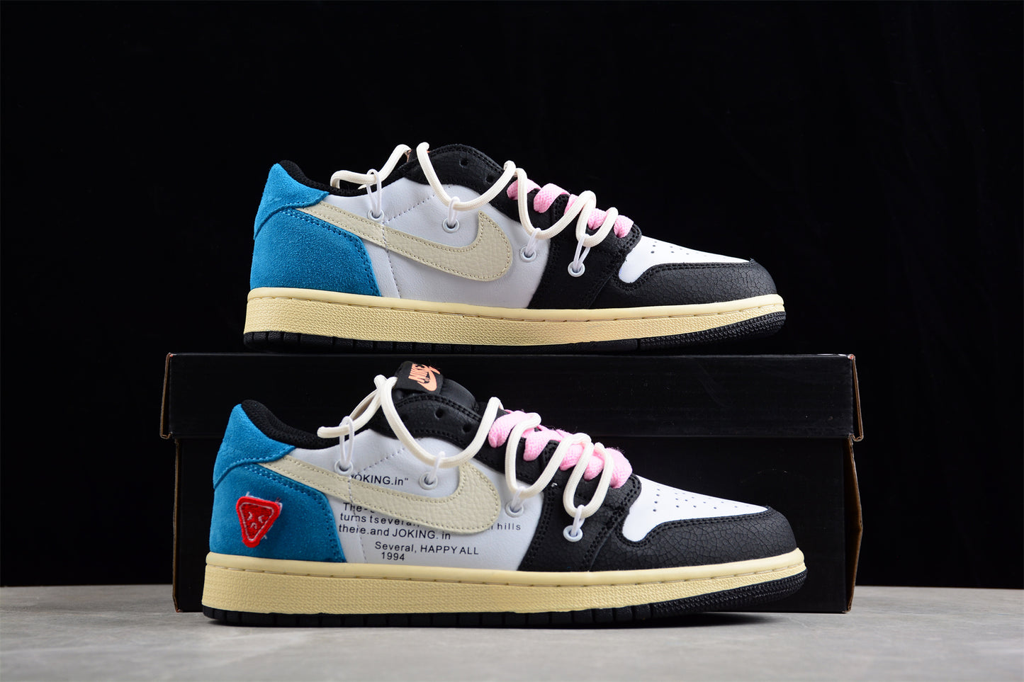 Nike Air Jordan 1 Low GS"White/Black/Pink" 553558-062 - Best Reps Website 2025