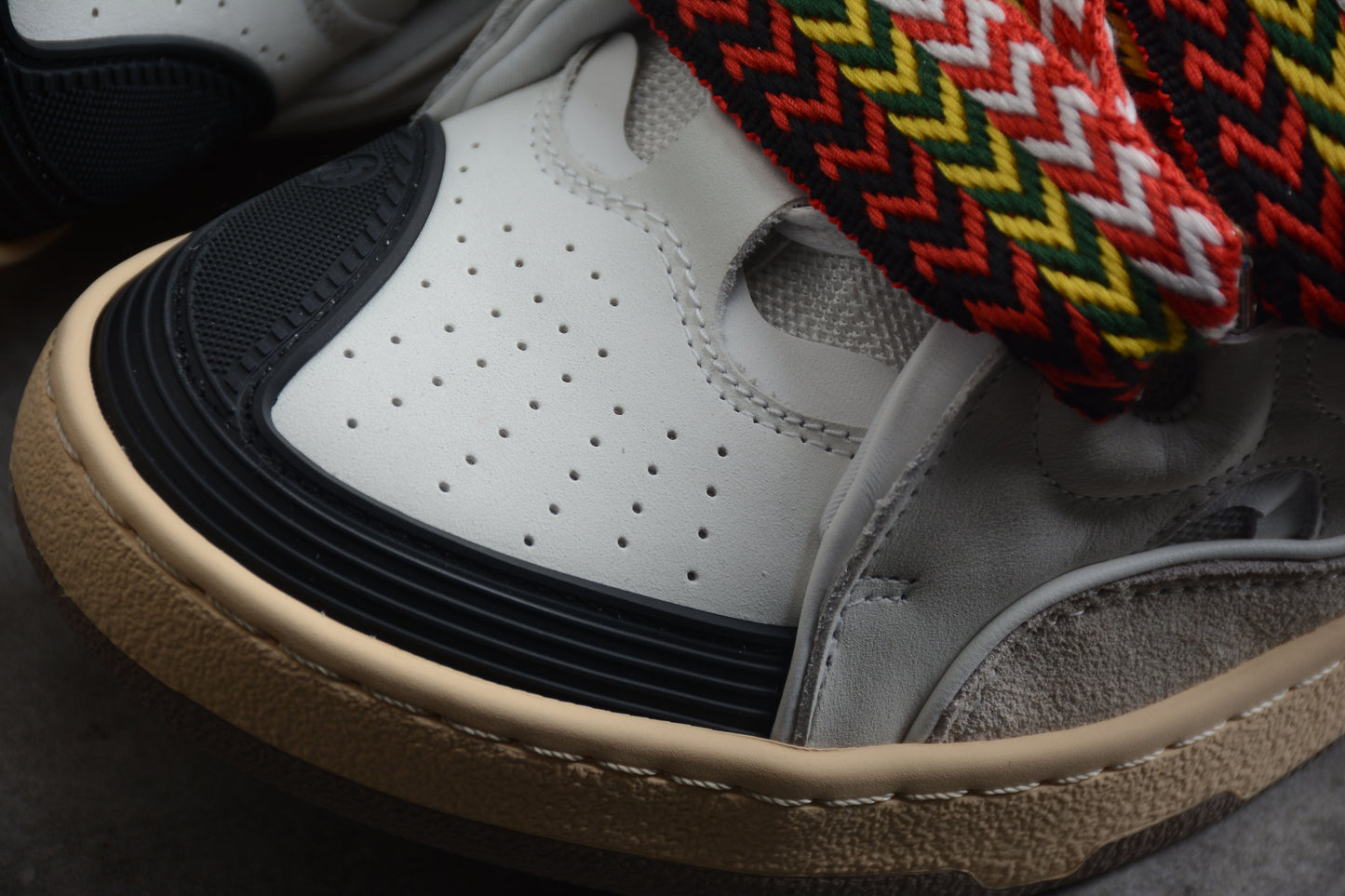 Lanvin Leather Curb 'White Black Gum' (Women's)