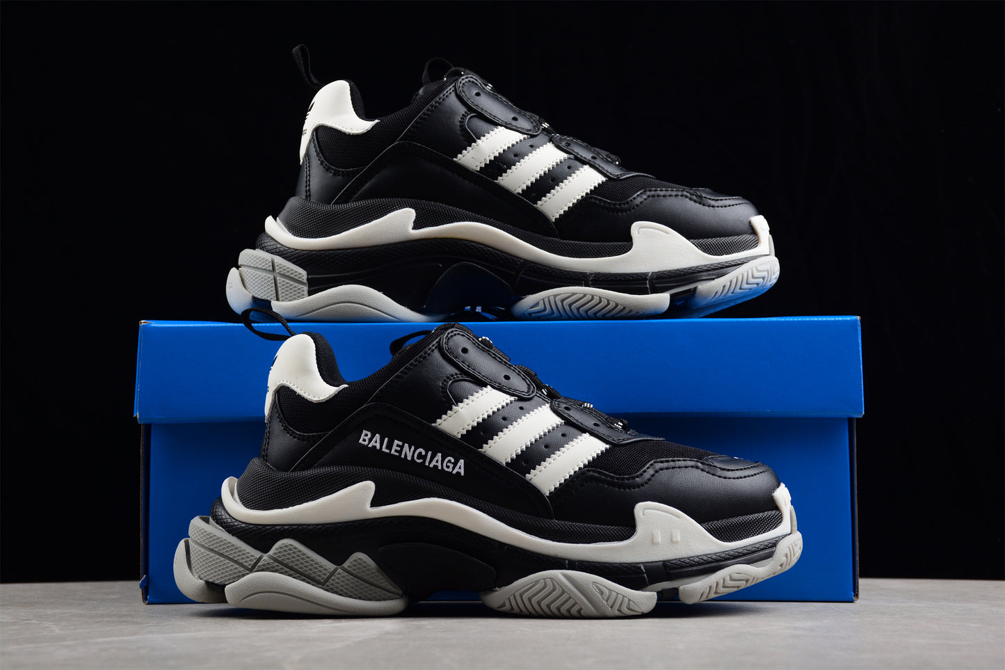 Balenciaga x Adidas Triple S – Black - Best Reps Website 2025