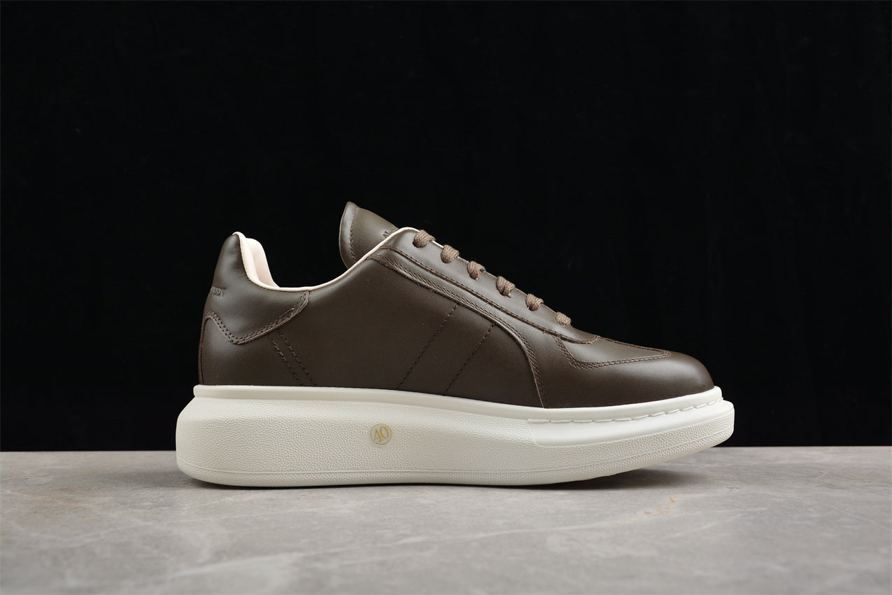 Alexander McQueen Oversized Leather Sneakers in Brown - Best Reps Website 2025