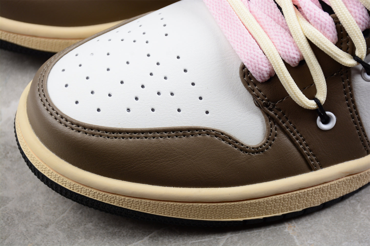 Custom Air Jordan 1 Low White Brown Black - Best Reps Website 2025