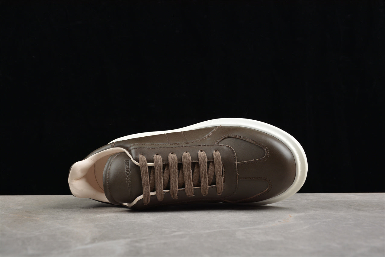 Alexander McQueen Oversized Leather Sneakers in Brown - Best Reps Website 2025