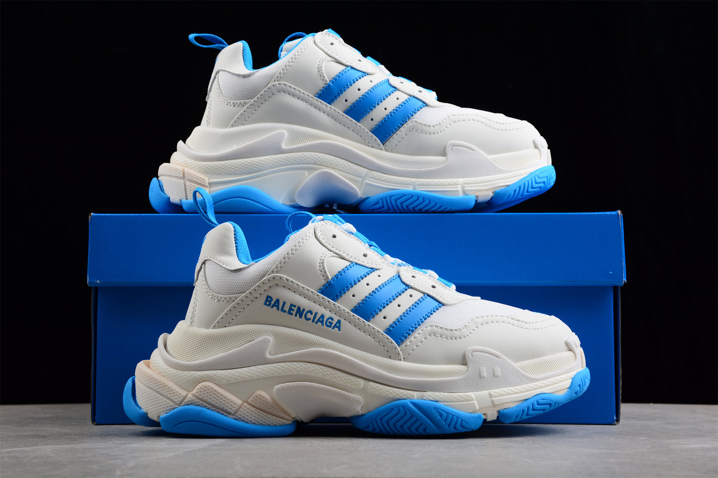 Adidas x Balenciaga Triple S – White / Blue - Best Reps Website 2025