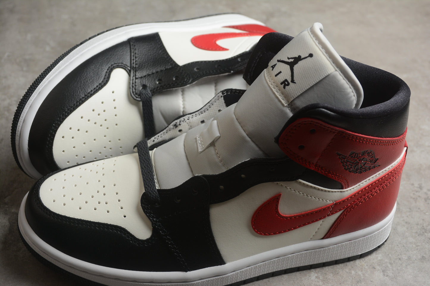Air Jordan 1 Mid Retro White Red Black - Best Reps Website 2025