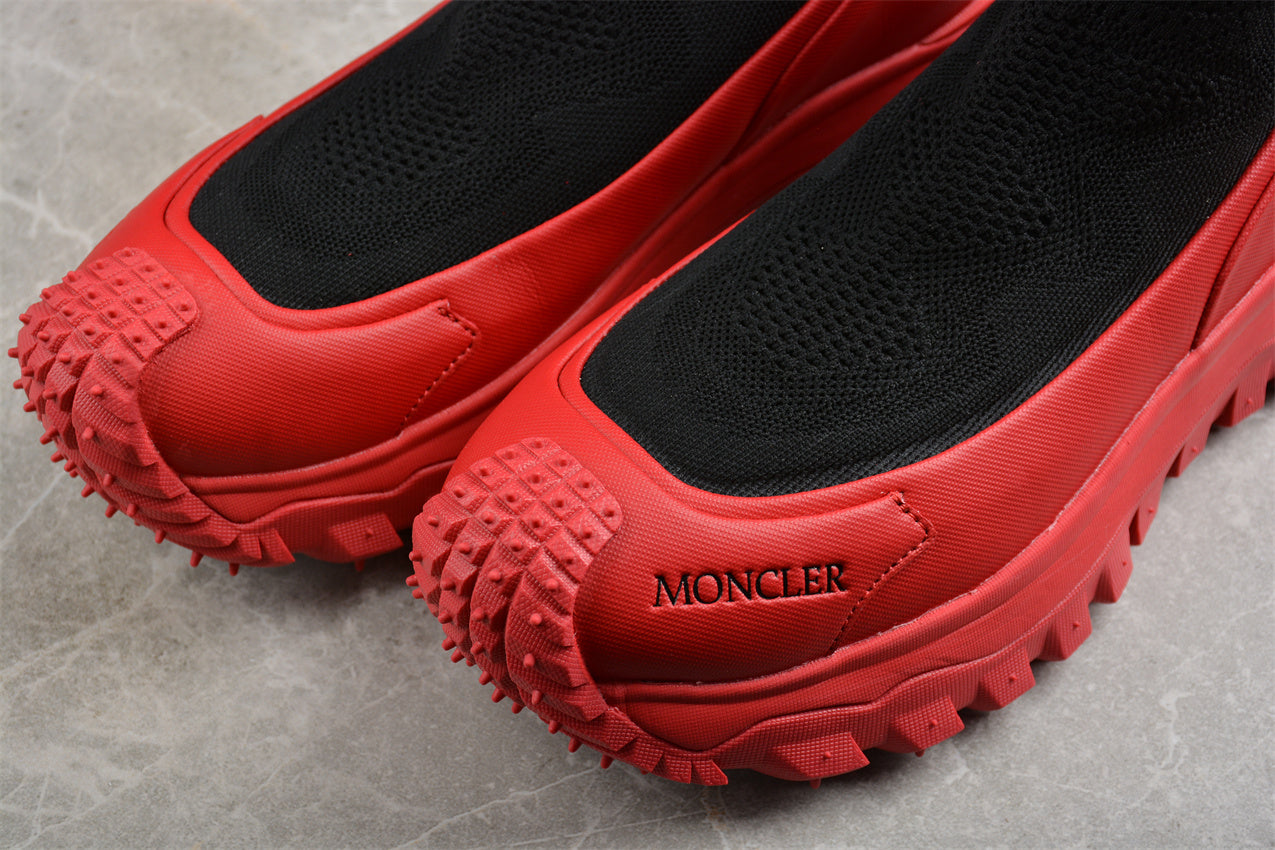 Moncler Trailgrip Sock Sneakers 'Black/Red' - Best Reps Website 2025