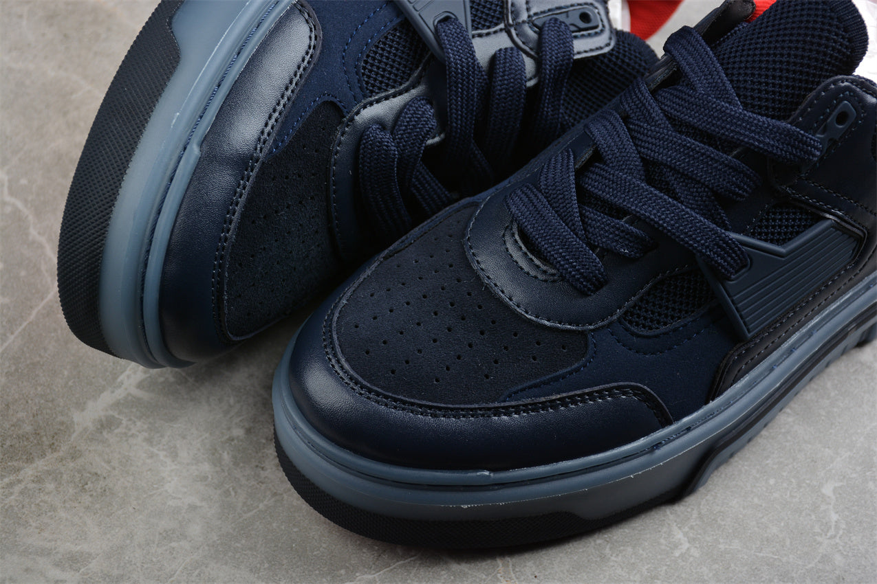 Christian Louboutin Astroloubi Lace-Up Sneakers in Navy Blue -Switchreps
