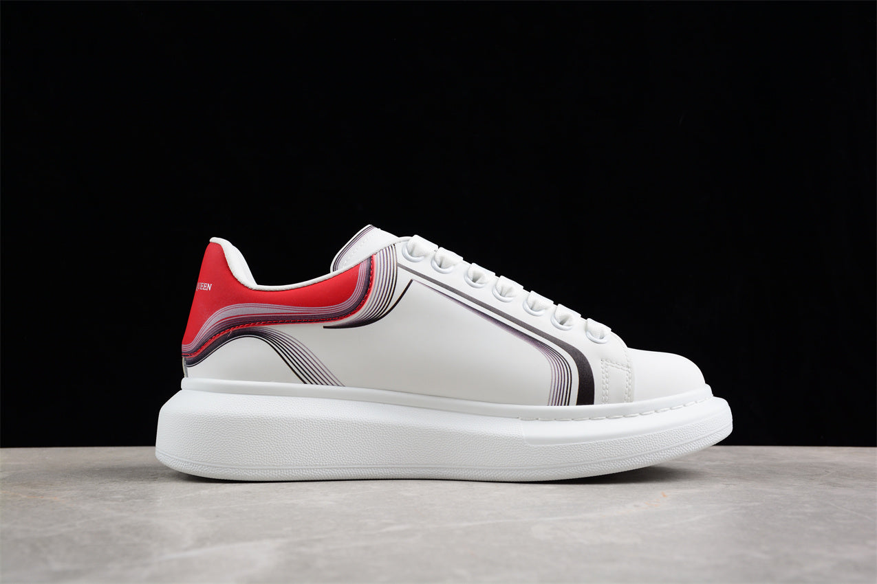 Alexander McQueen Oversized Sneaker in White/Garnet - Best Reps Website 2025