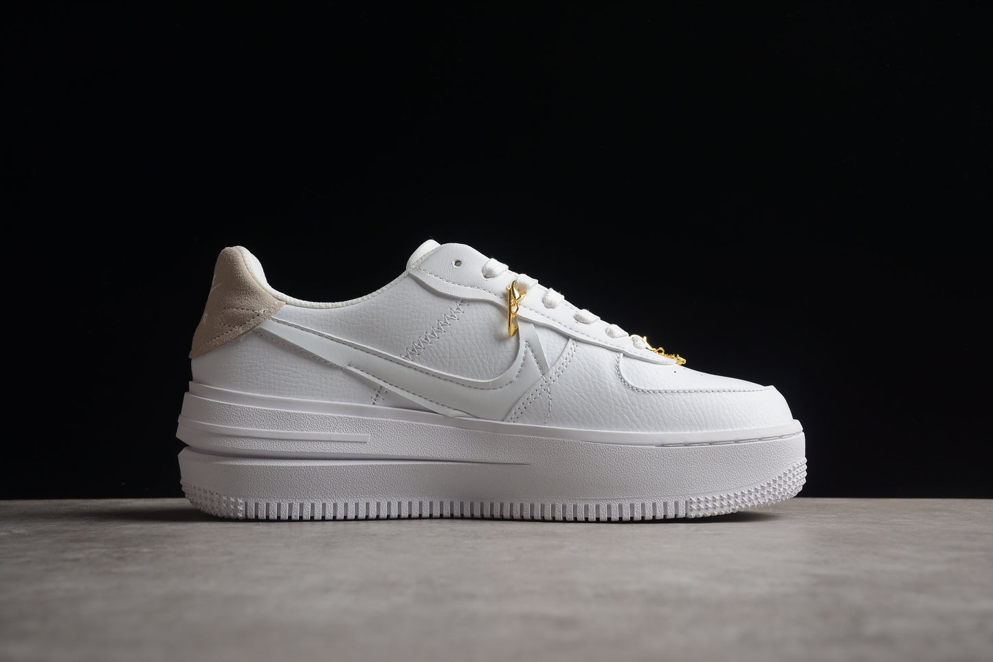 Nike Air Force 1 Low PLT AF.ORM “Bling” – White/Metallic Gold