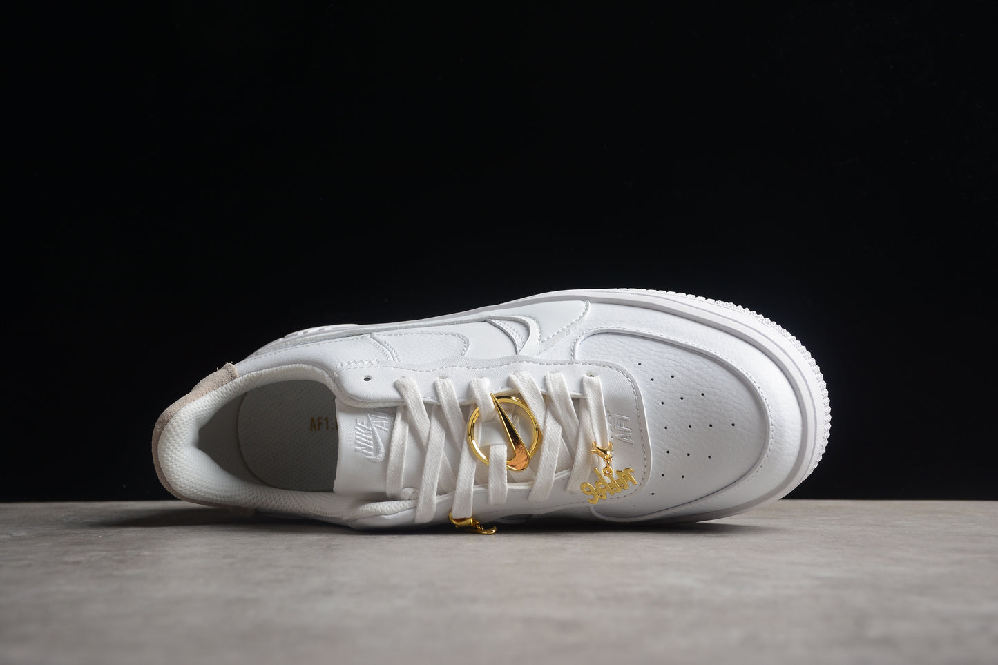 Nike Air Force 1 Low PLT AF.ORM “Bling” – White/Metallic Gold