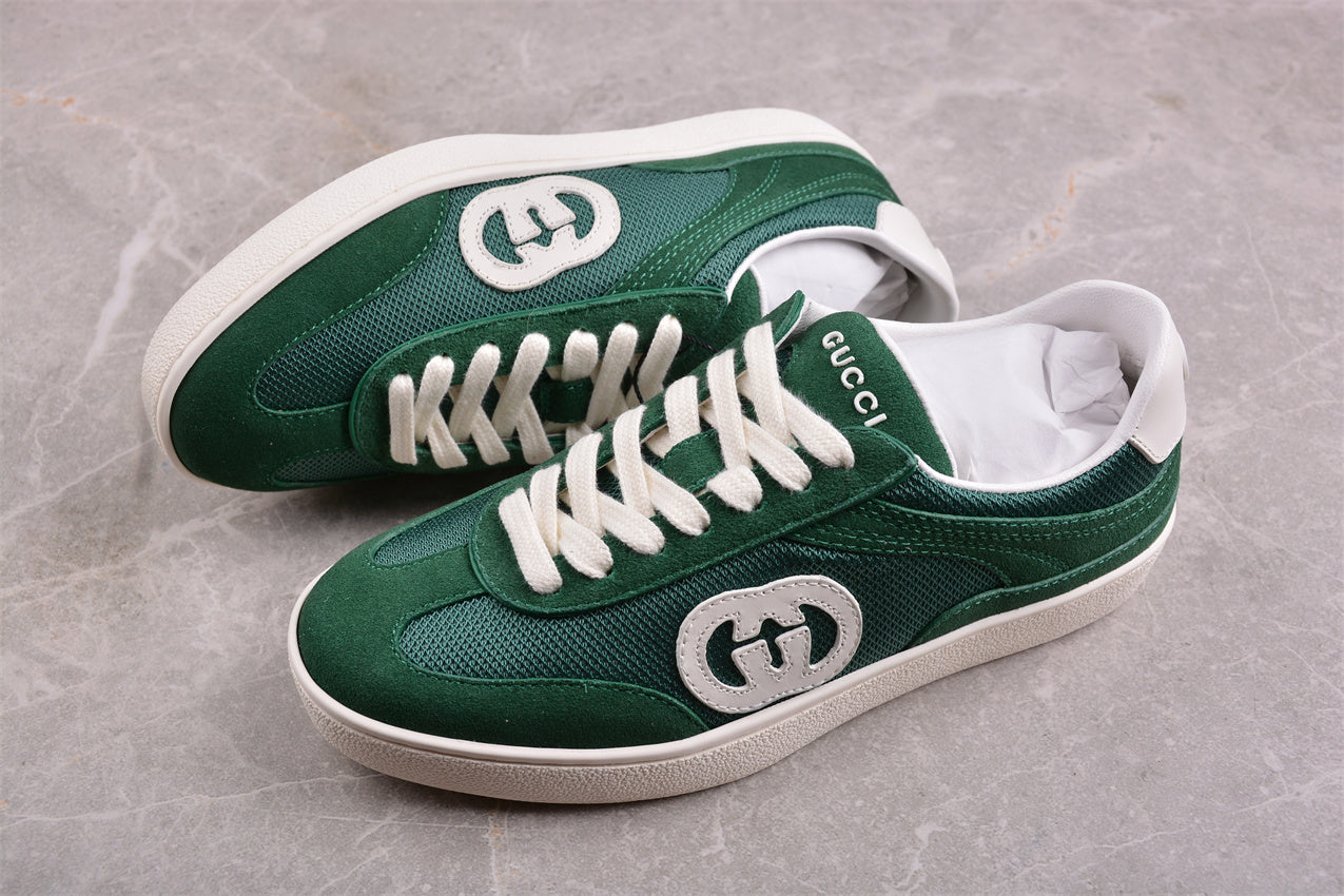 Gucci Interlocking G Green Suede Low Top Sneakers - Best Reps Website 2025