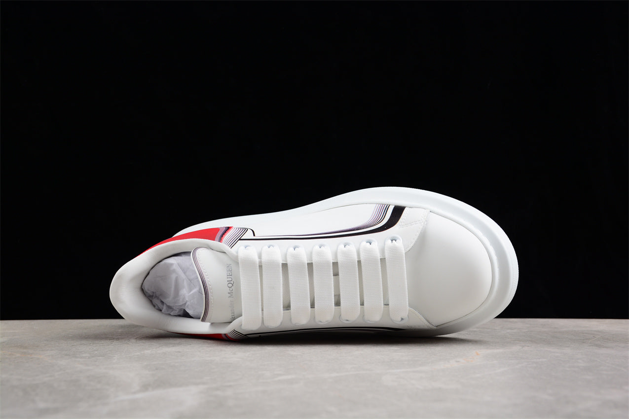Alexander McQueen Oversized Sneaker in White/Garnet - Best Reps Website 2025