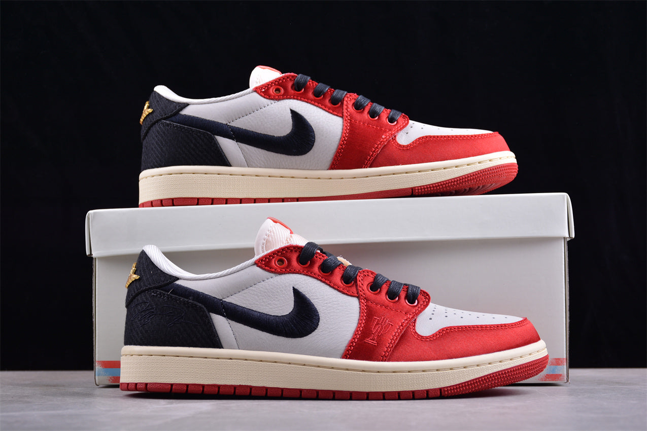 Jordan 1 x Trophy Room Retro Low OG SP Sail Varsity Red - Best Reps Website 2025