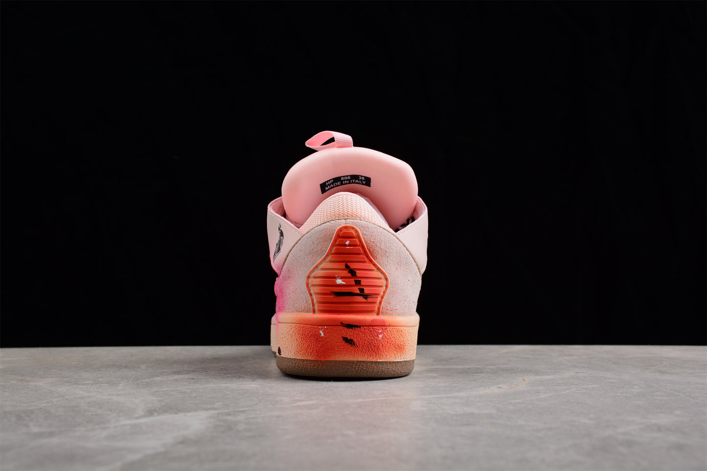 Gallery Dept. x Lanvin Curb Light Sneakers 'Paint Drip – Pale Pink'