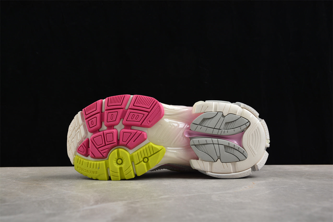 Balenciaga Women's Runner Gradient Sneaker in White/Pink/Grey/Neon Yellow - Best Reps Website 2025