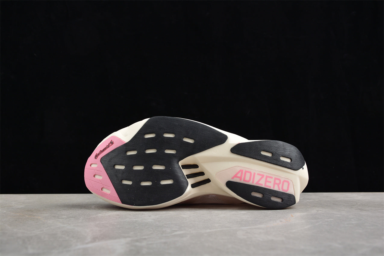 adidas Adizero Adios Pro 3 in Chalk White, Silver Metallic, and Clear Pink - Best Reps Website 2025