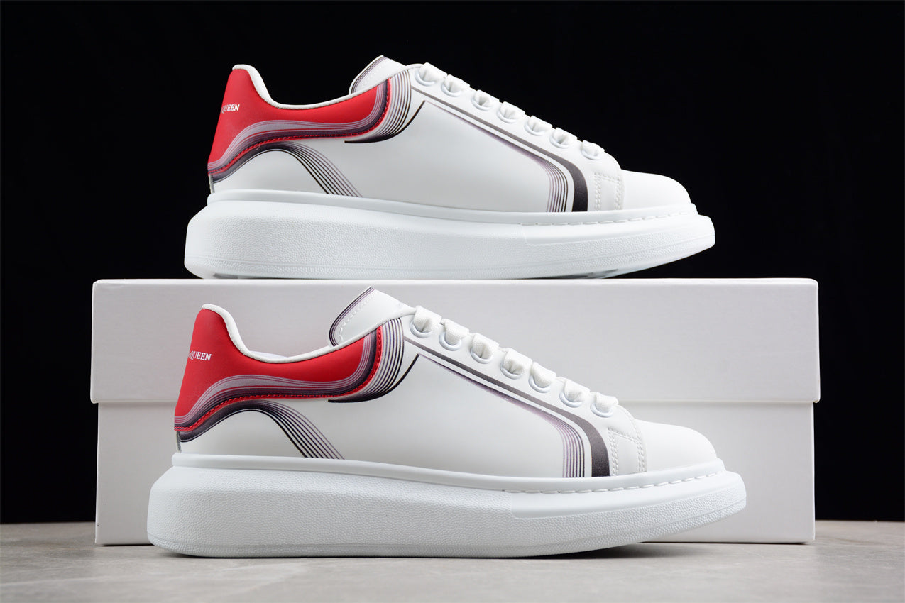 Alexander McQueen Oversized Sneaker in White/Garnet - Best Reps Website 2025