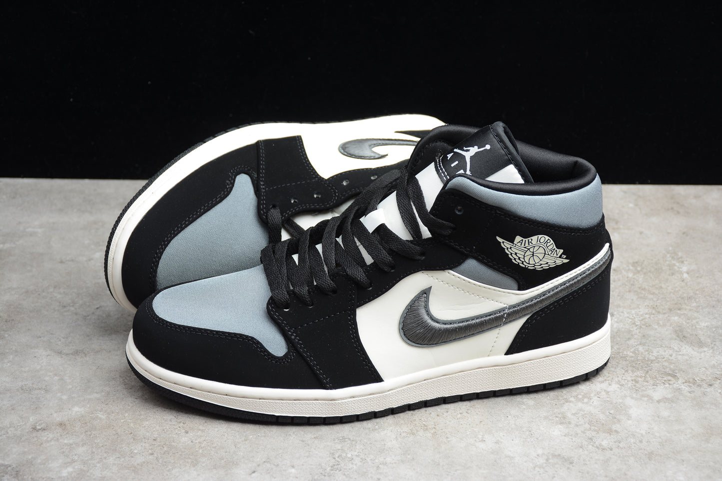 Air Jordan 1 Mid "Black/Smoke Grey" - Best Reps Website 2025