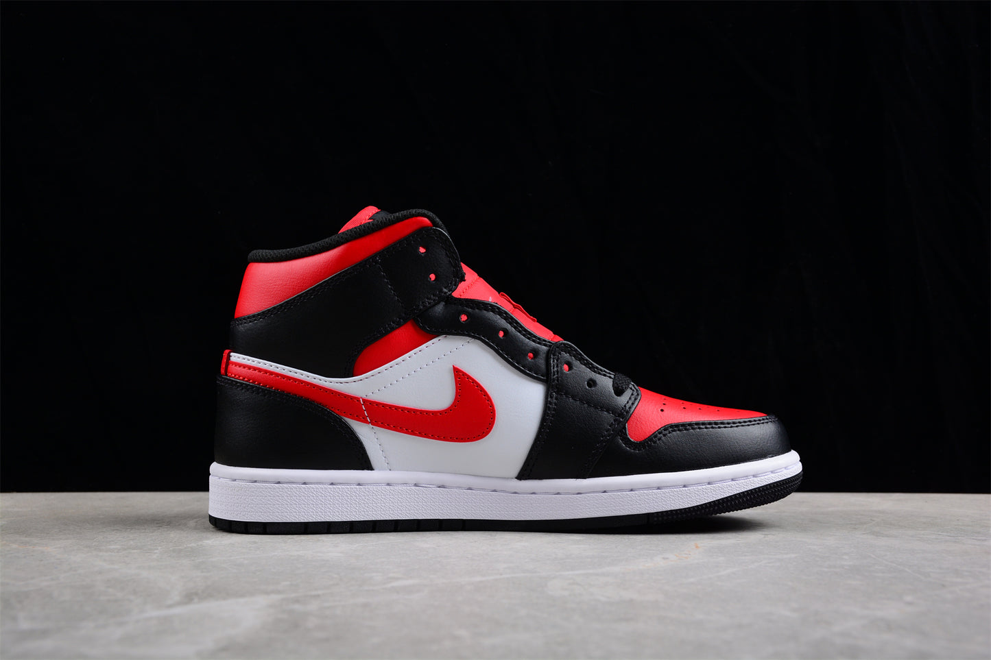 Nike Air Jordan 1 Mid "White Black Red Bred Toe" - Best Reps Website 2025