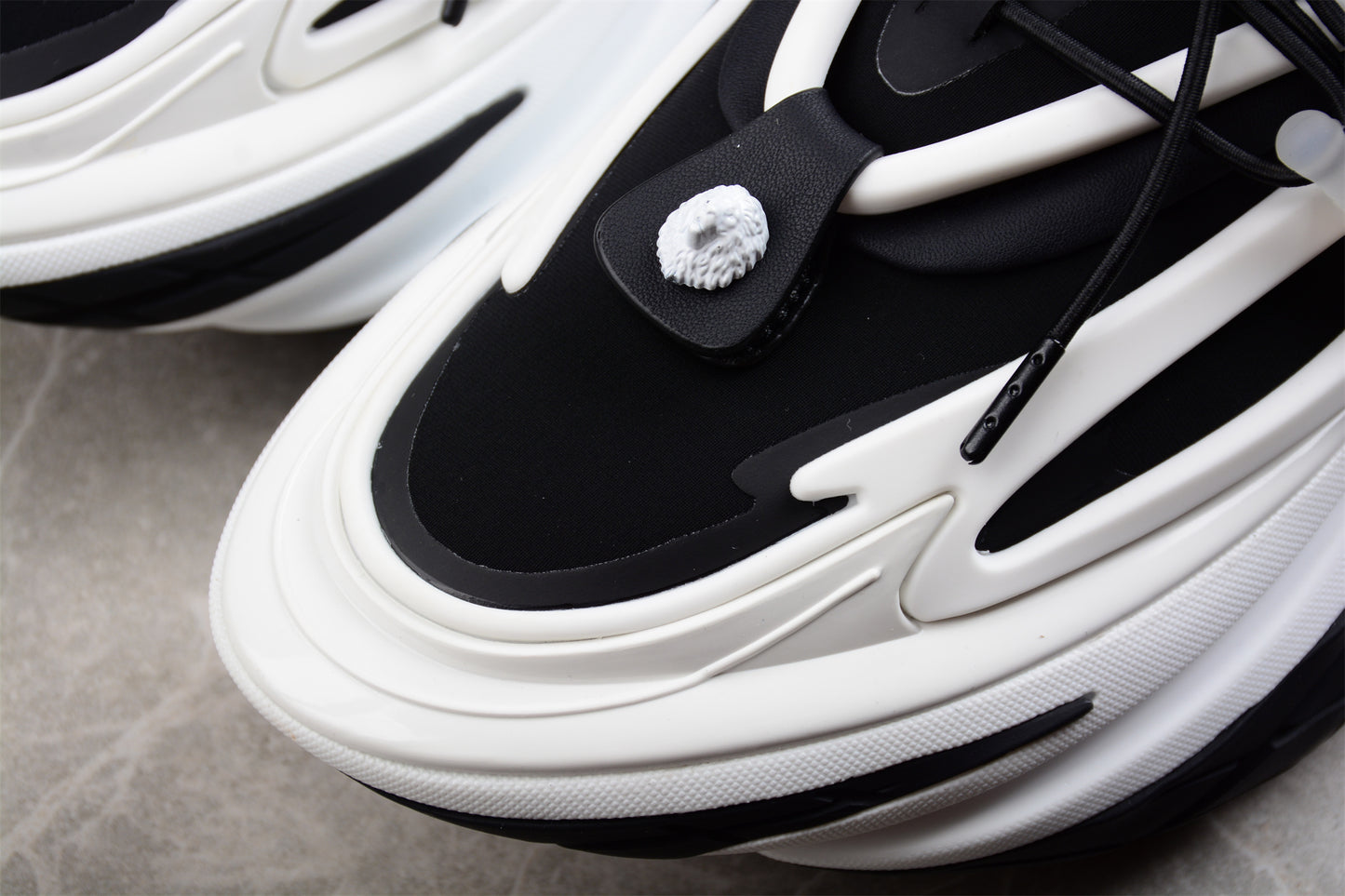Balmain Unicorn Low-Top Sneakers in White/Black – Neoprene & Leather - Best Reps Website 2025