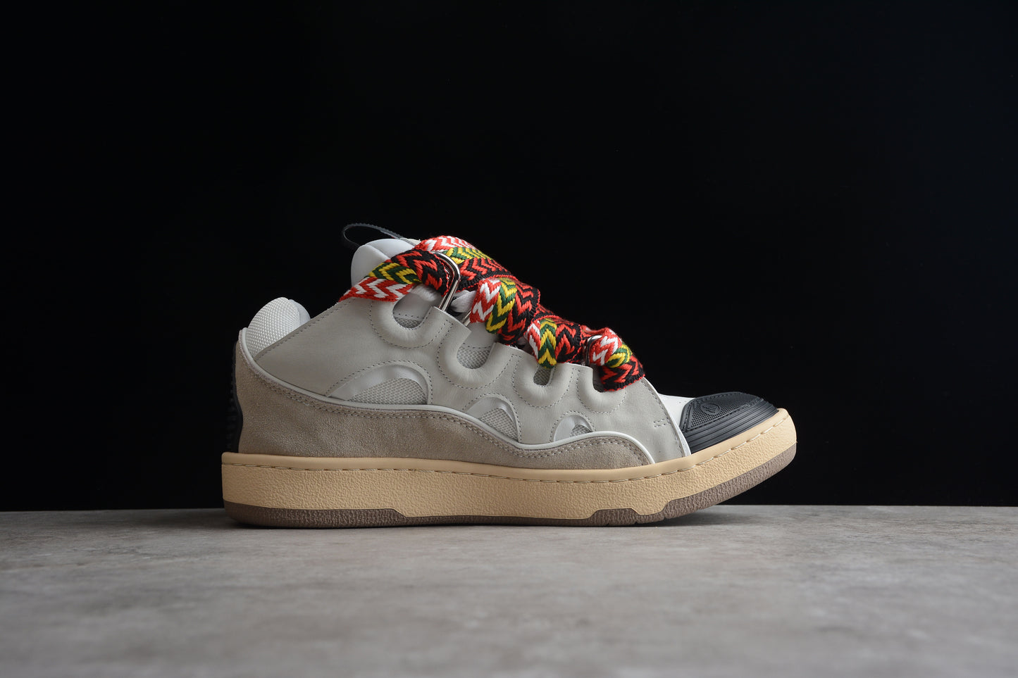 Lanvin Leather Curb 'White Black Gum' (Women's)