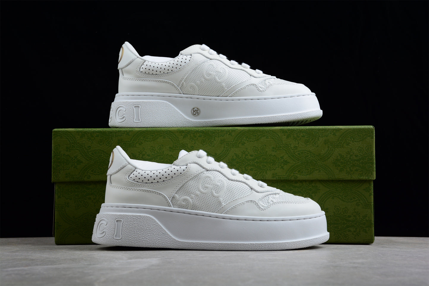 Gucci Embossed GG Logo Sneaker "White" - Best Reps Website 2025