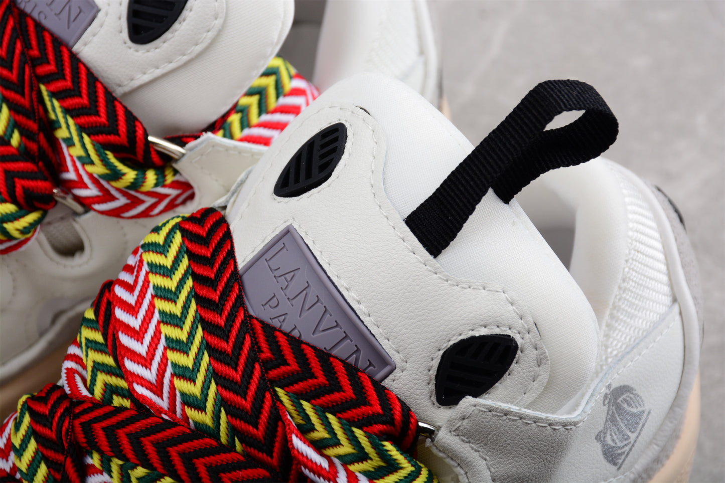 Lanvin Leather Curb Sneaker 'White Ivory'