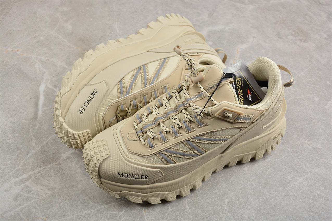 Moncler Trailgrip GT Slip Resistant Waterproof Low Top Outdoor Shoes Beige