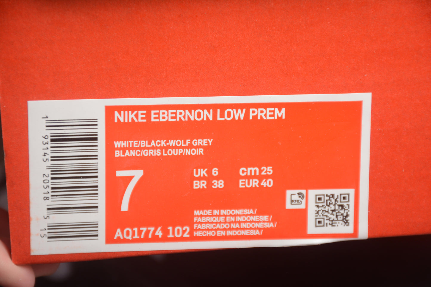 Nike Ebernon Low Premium "White/Black"