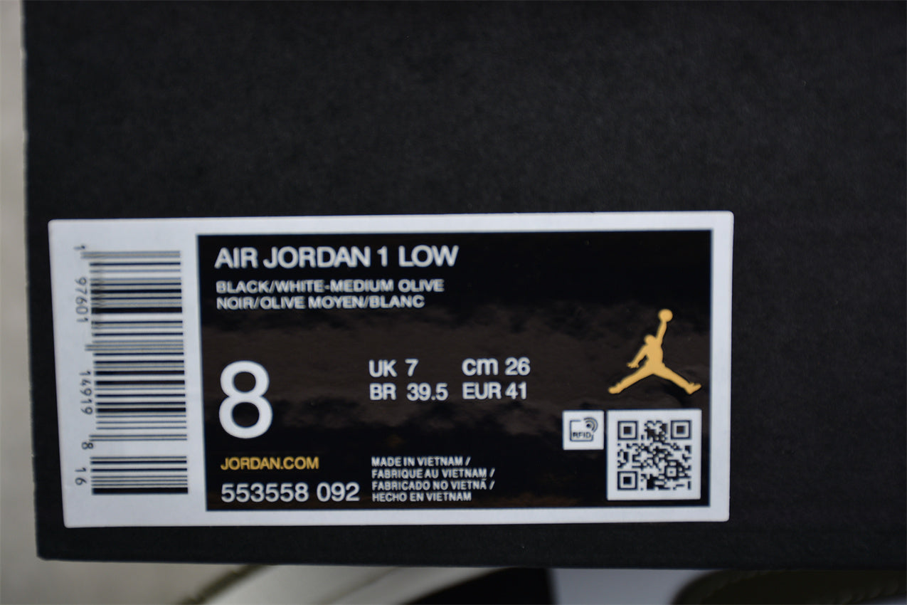 Air Jordan 1 Low "Black Toe Medium Olive" - Best Reps Website 2025