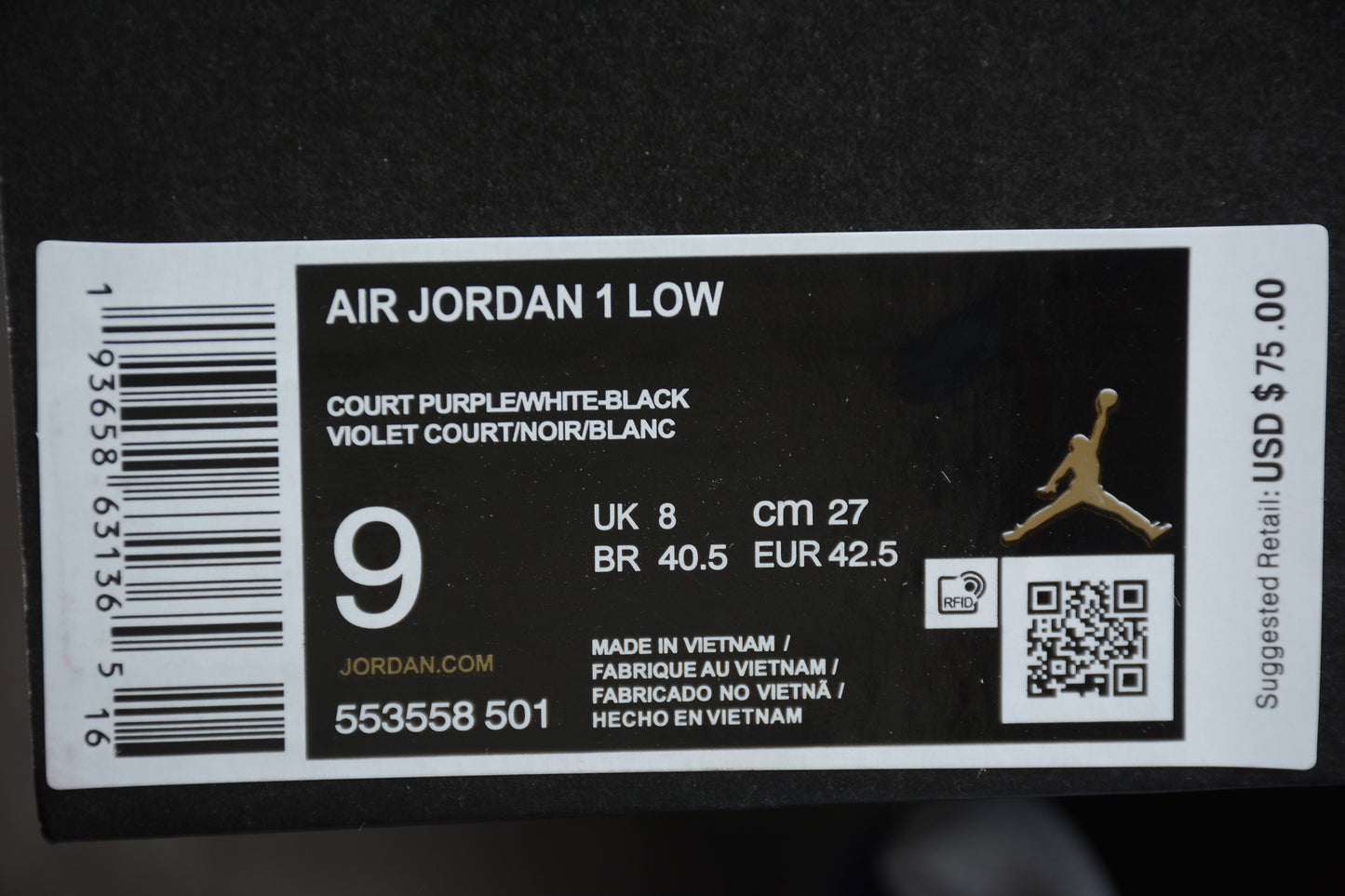 Nike Air Jordan 1 Low "Purple Shadow" - Best Reps Website 2025