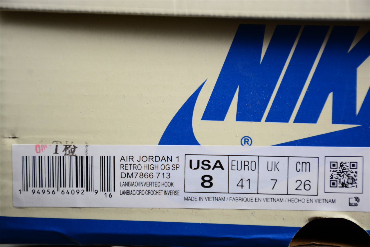 Air Jordan 1 Low x Travis White Blue - Best Reps Website 2025