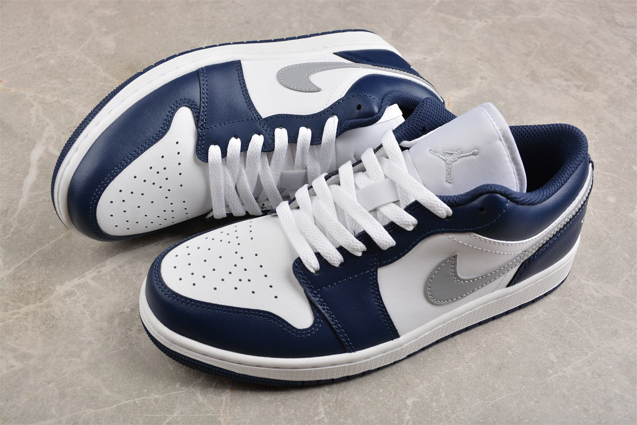 Air Jordan 1 Low 'Midnight Navy Wolf Grey' - Best Reps Website 2025