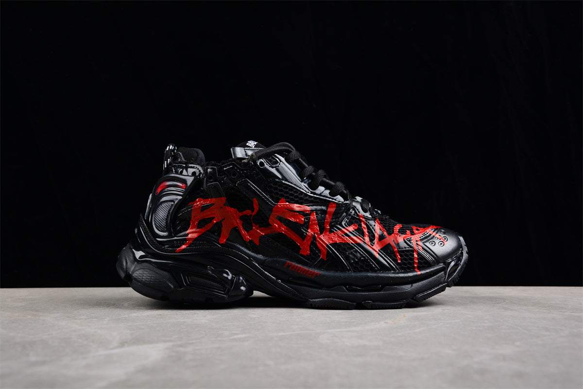 Balenciaga Runner Sneaker – Graffiti Black/Red - Best Reps Website 2025