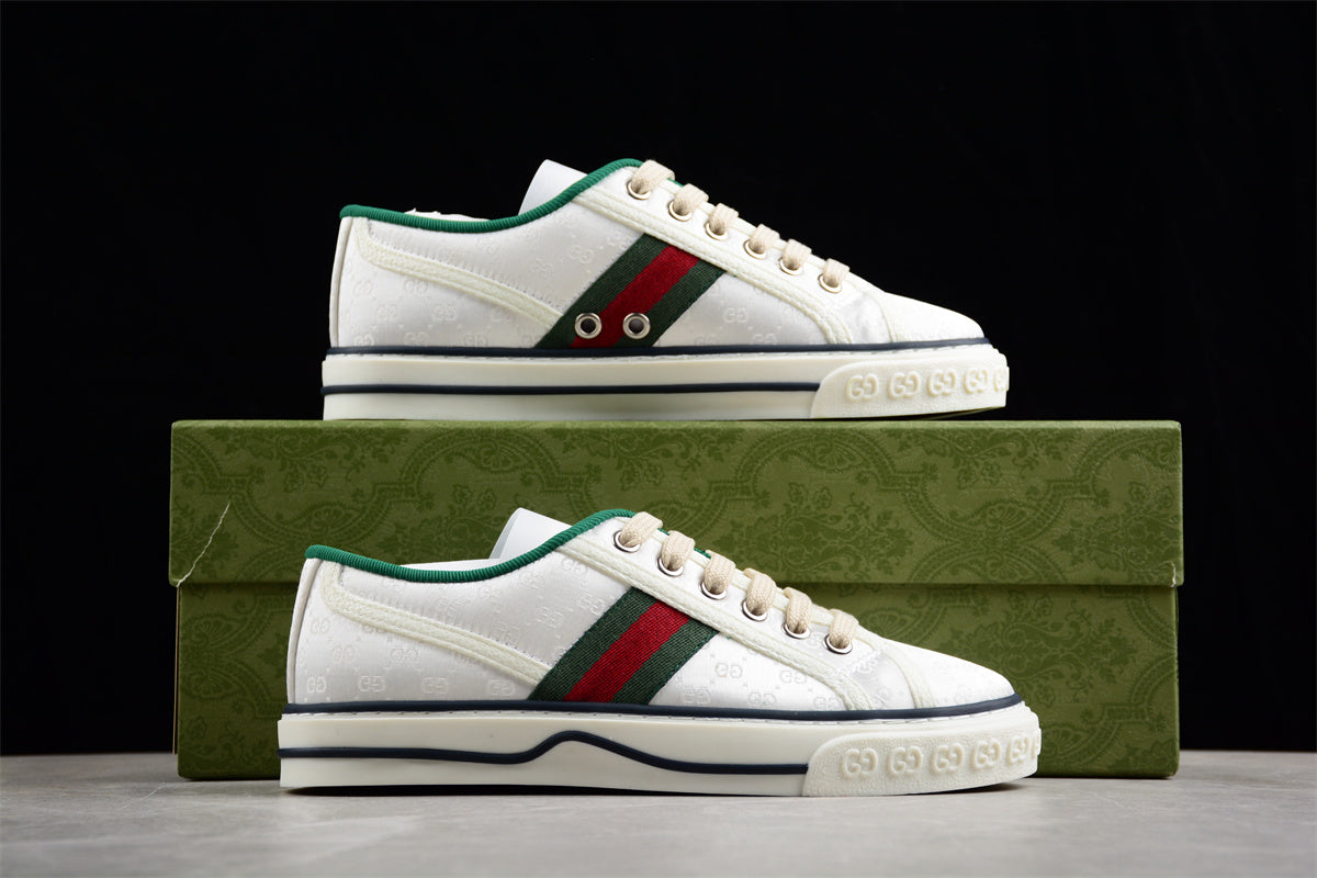 Gucci Tennis 1977 Denim GG Print White - Best Reps Website 2025