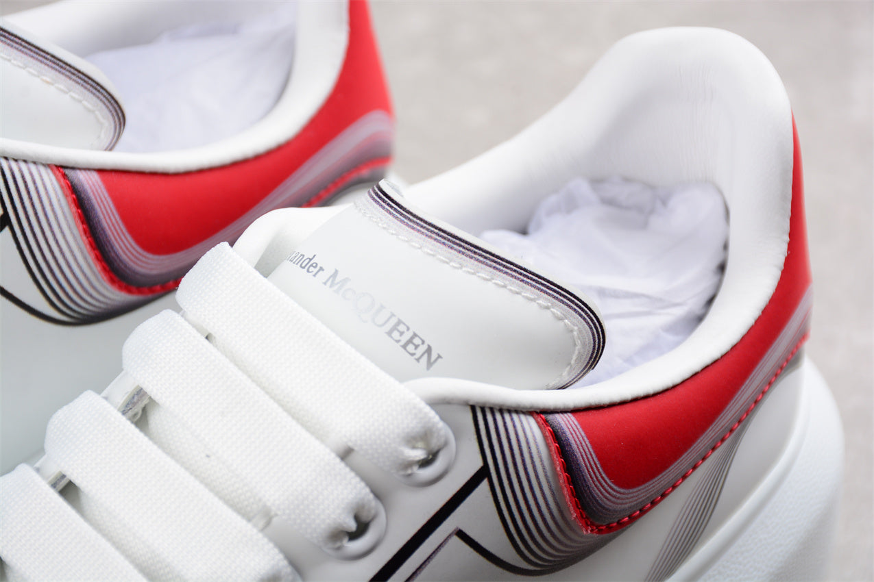 Alexander McQueen Oversized Sneaker in White/Garnet - Best Reps Website 2025