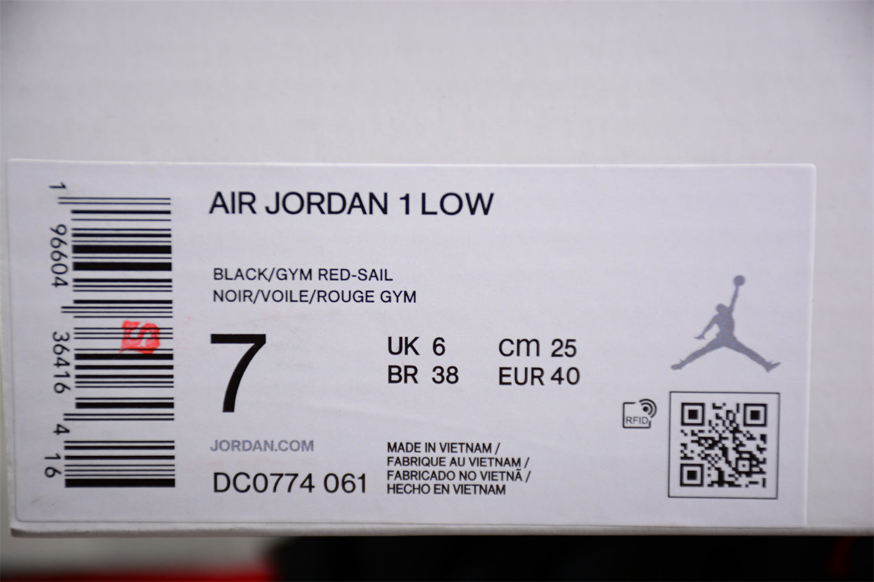 Nike Air Jordan 1 Low "Bred Sail Black Red" - Best Reps Website 2025