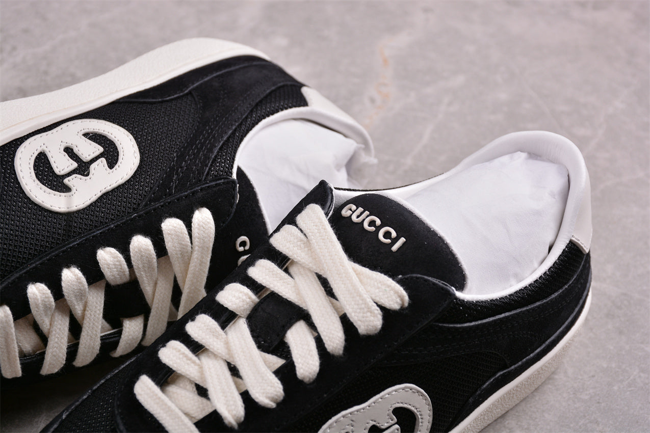 Gucci Interlocking G Black Suede Low Top Sneakers - Best Reps Website 2025